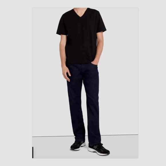 7 For All Mankind Men's Austyn Straight Leg Jeans Size 32 Key Dark Wash Denim - Picture 1 of 10